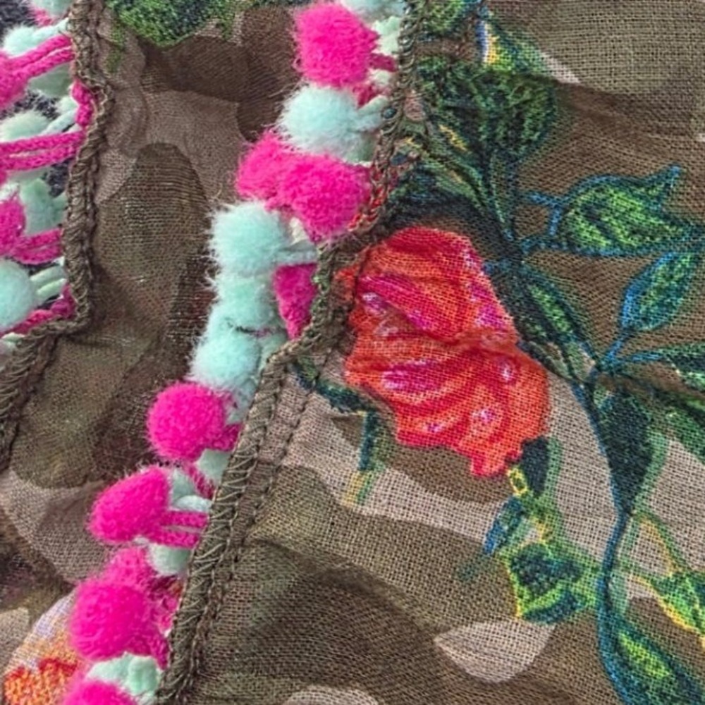Antica Sartoria Giacomo Cinque Camo Floral Patchwork Beaded Maxi Dress Womens L - Picture 8 of 13